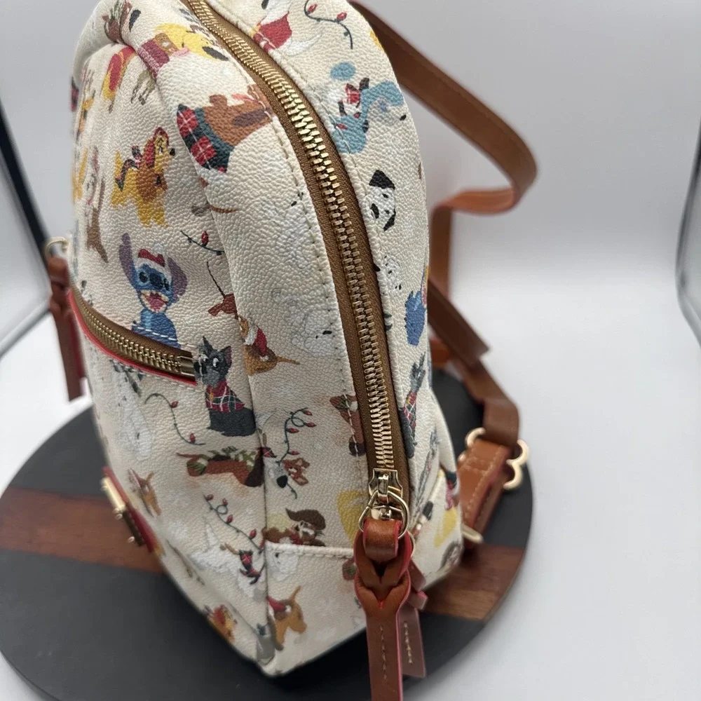 Disney Parks Christmas Santa Tails Paws Dogs Backpack Bag Dooney & Bourke NWOT